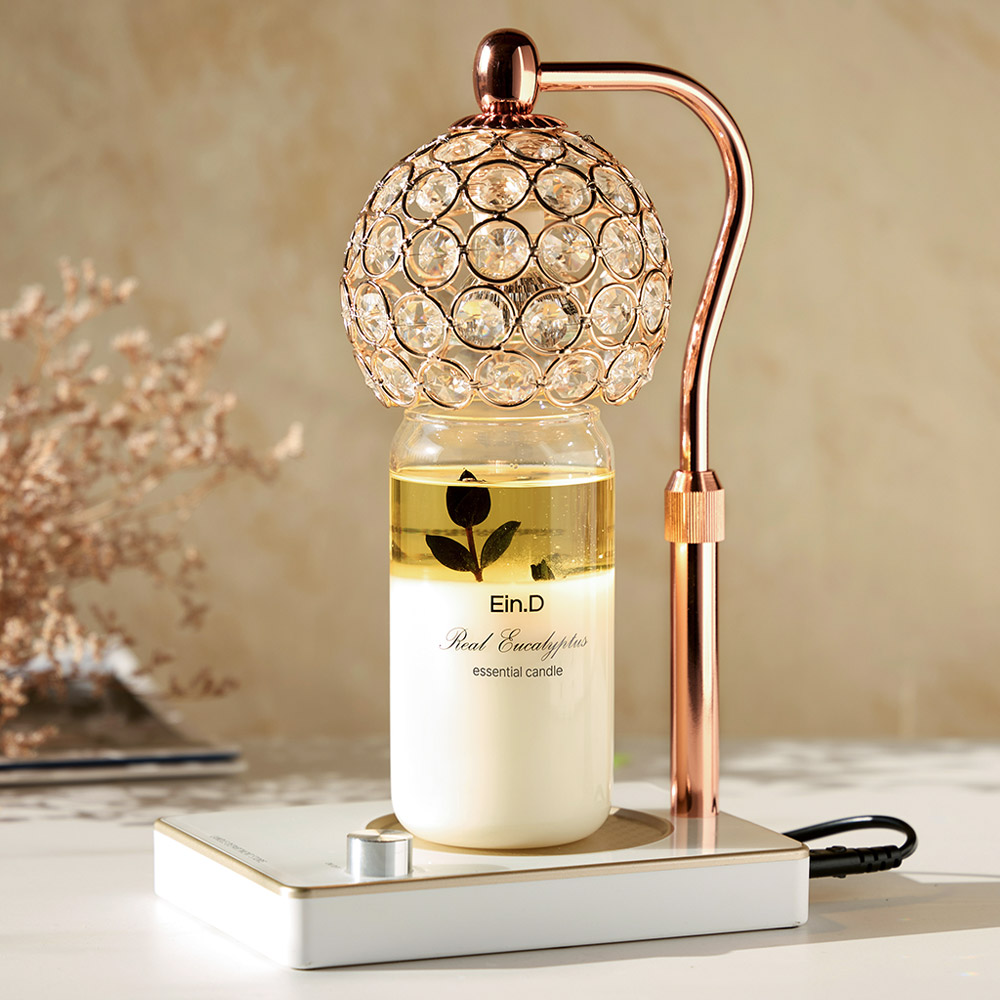 캔들백화점 공기정화 및 호흡기에 도움을 주는 유칼립투스 아로마 캔들+비주 캔들워머 세트, 비주(로즈골드 화이트)+리얼유칼립투스 캔들460g세트 58,330원