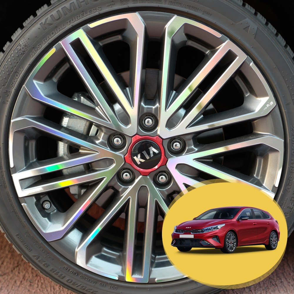 ERK 올뉴K3 GT 18인치 휠 마스크 포인트 컬러 데칼 스티커 스포크 커버 몰딩 차량용 튜닝 필름 22,000원