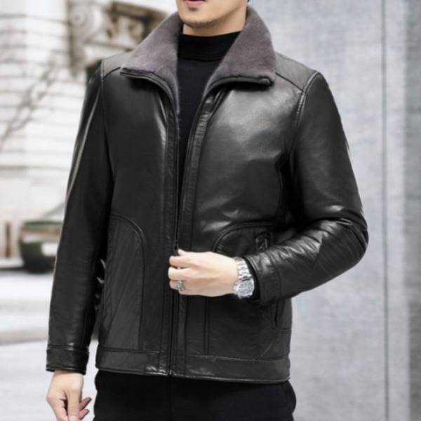 가죽점퍼 밍크 재킷 레더 겨울 무스탕 블루종 퍼 바이크 가을 라이더 남자 남성 오토바이 캐주얼 976,000원