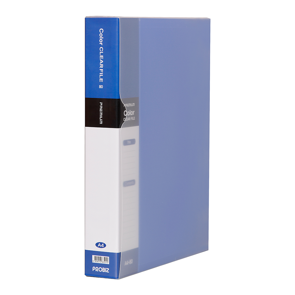 프로비즈 프리미엄 인덱스 클리어파일 A4 80매, 1개, 청색 4,700원