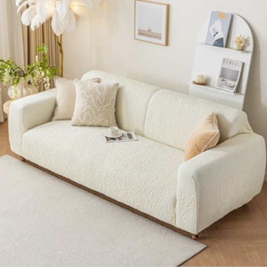 [생활방수] 커버무드 와플 소파 커버 + 자체제작 고정 스펀지, 1개, 아이보리 39,500원