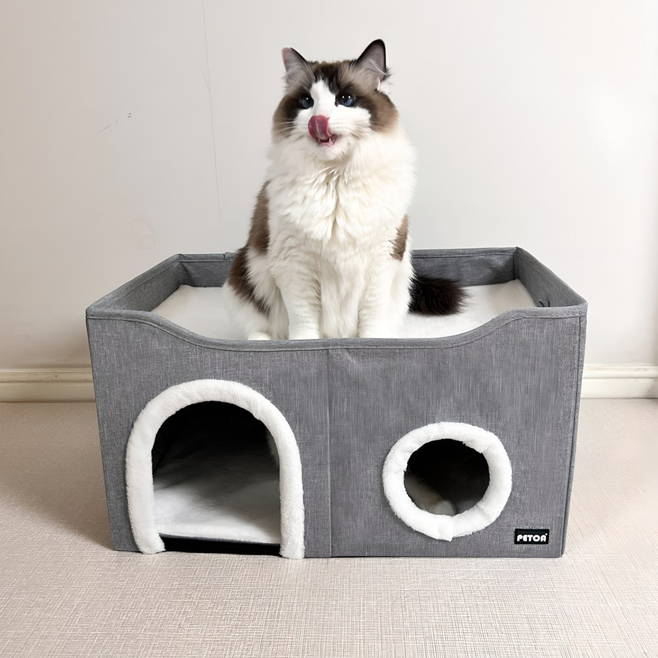 펫카 고양이 하우스 플러스 2층 숨숨집, 그레이, 1개 30,000원