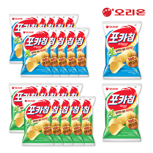오리온 MINI 포카칩 오리지널 30g+어니언 30gx각10개(총20개) 19,490원