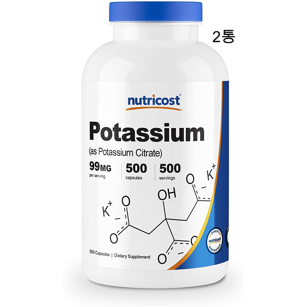 뉴트리코스트 칼륨 칼륨제 포타슘 99mg 500캡슐 X 2통 Potassium, 2개, 500정 54,800원