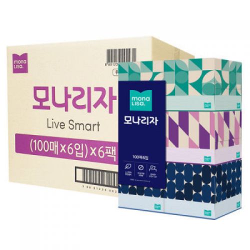 모나리자 각티슈 100매 36개 미니각티슈 정사각티슈 (6입6팩) 71,500원