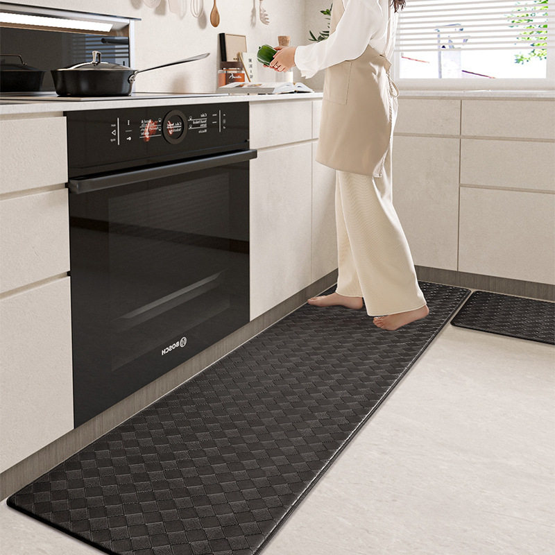 두툼한 쿠션PVC 가죽 주방 매트츄잉발주방매트다용도발편한 매트, 검정색, 1개 42,500원