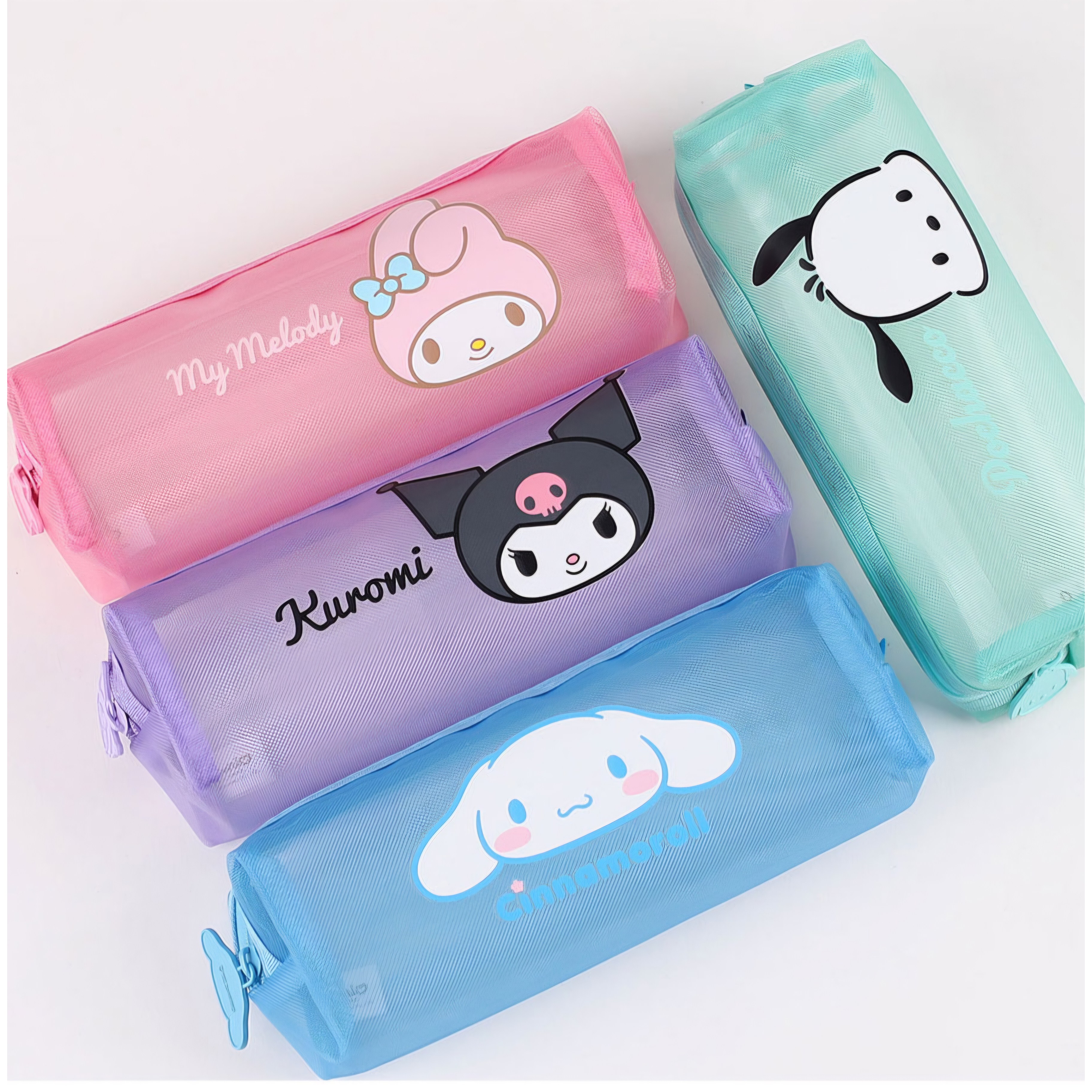 산리오캐릭터즈 사각매쉬 필통 파우치, 1개, 쿠로미 4,550원