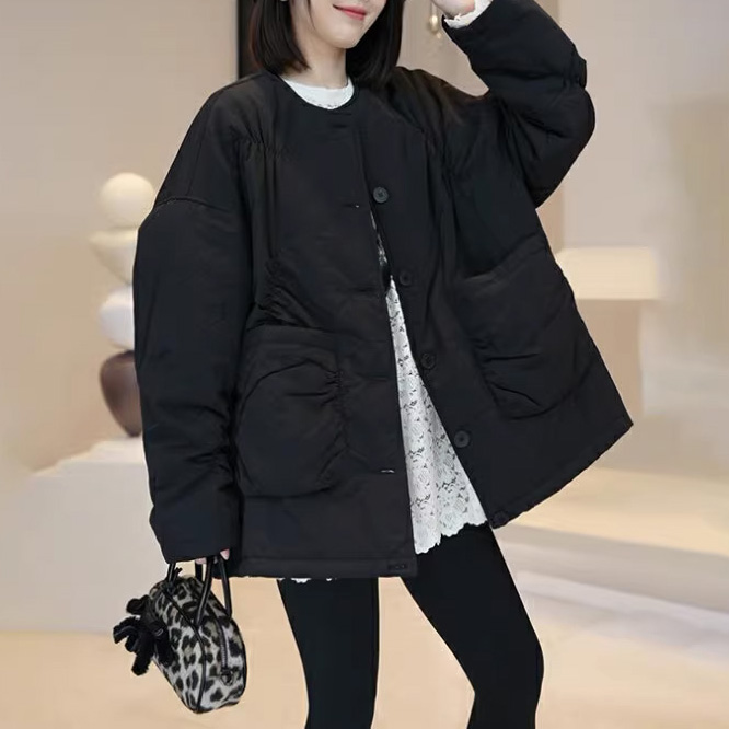 퀸앤조이 겨울 여성 패딩 점퍼 빅사이즈 하프패딩 어깨셔링 아우터 69,800원