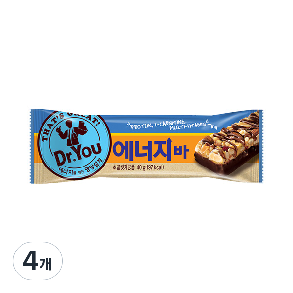 오리온 닥터유 에너지바, 40g, 4개 5,900원