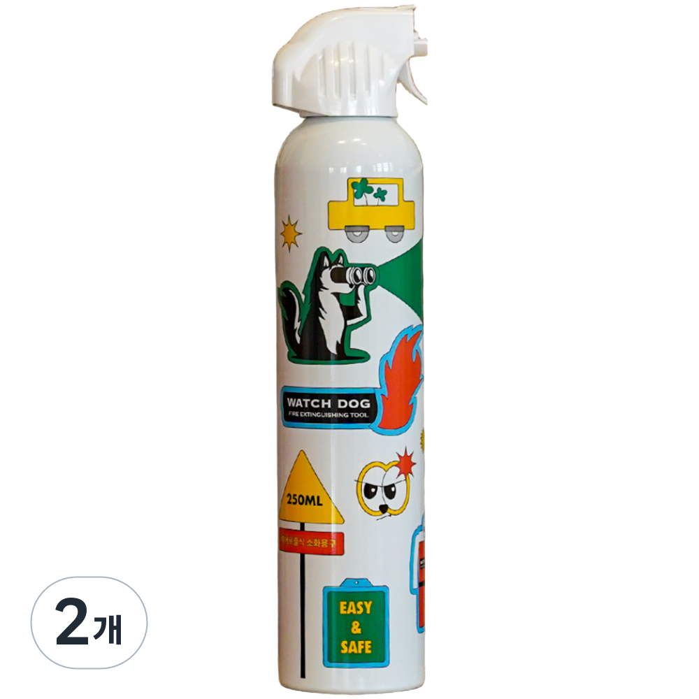 와치독 스프레이식 소화기 가정용 주방용 캠핑용 에어로졸식 화이트키치 소화용구, 2개, 250ml 25,000원