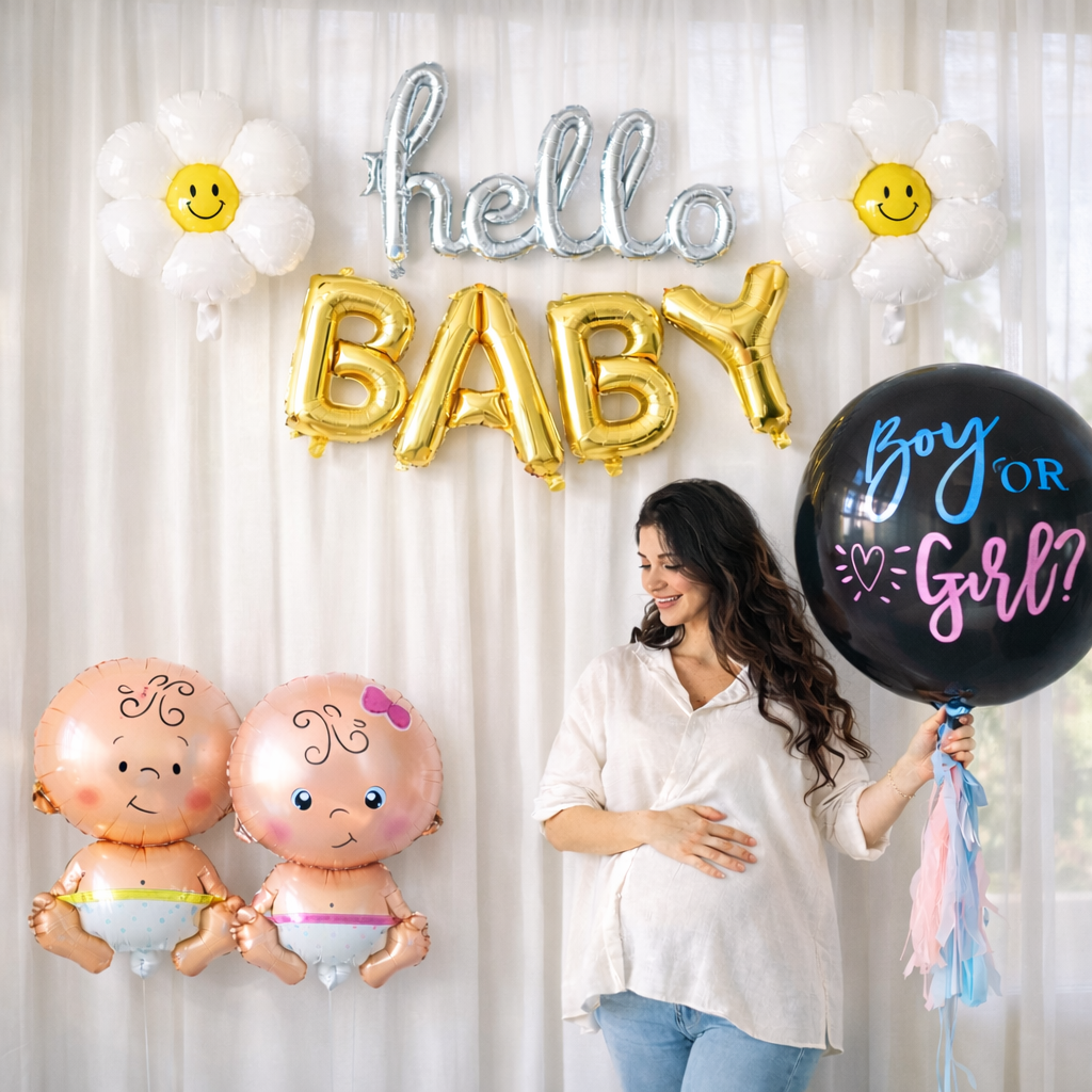 올리브파티 젠더리빌 풍선 세트 성별 확인 이벤트 베이비샤워 파티용품 13,900원