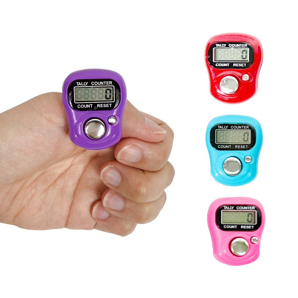 차칵차칵 숫자세는 디지털 계수기 전자계수기 손가락계수기 불교 108배 카운터기 측정용 체력측정 스포츠 운동, 4개, 랜덤, 현재가 5,500원