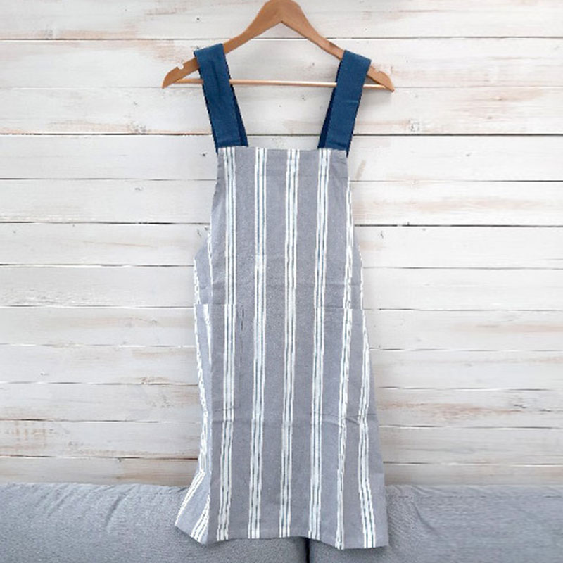 ITAITTA 국산 안감 방수 고급형 린넨 앞치마, 모던 스트라이프 잇다있다 29,900원