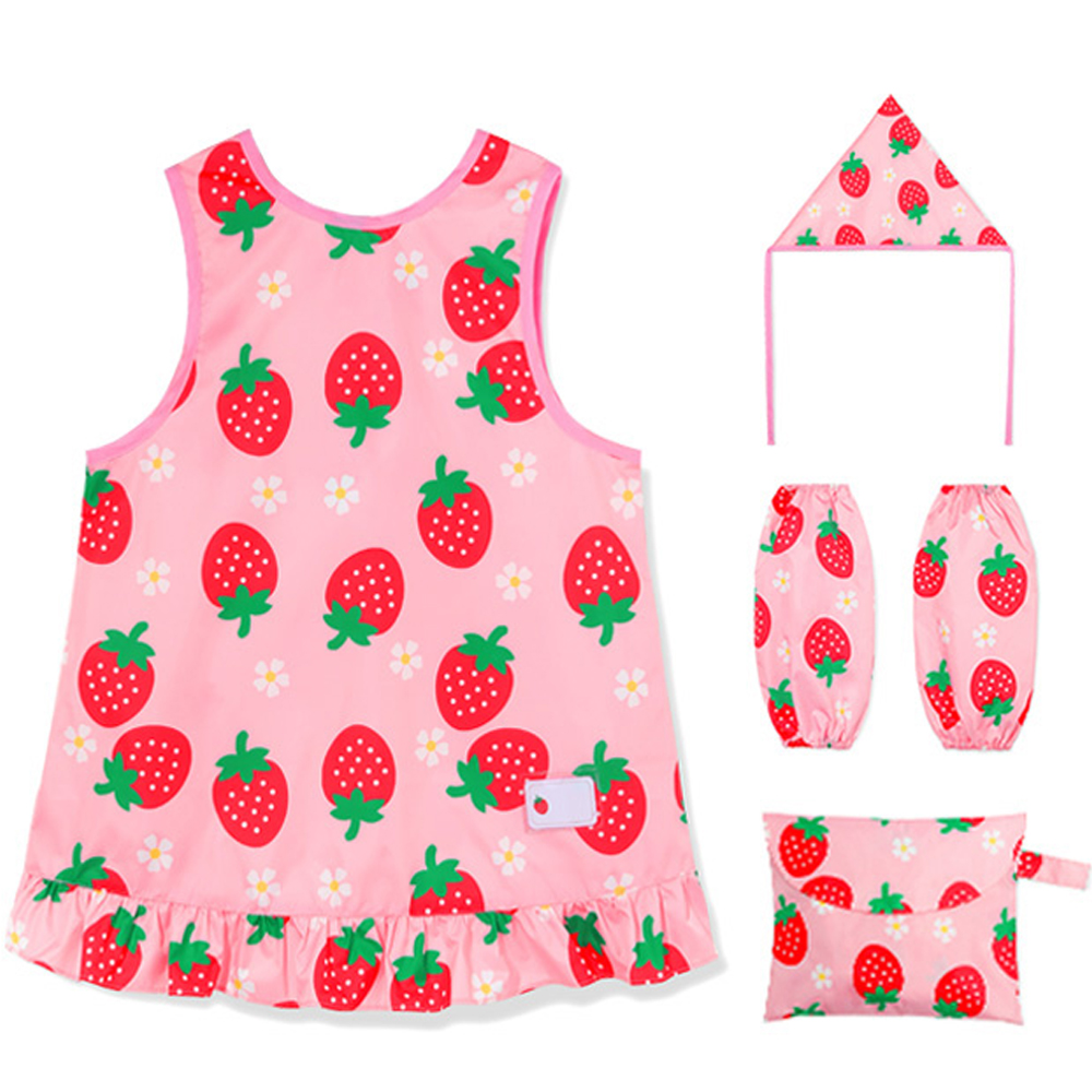 오즈키즈 여아용 딸기놀이 앞치마세트 18,900원
