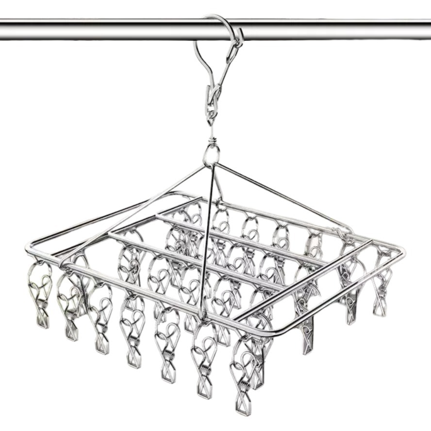 그린리빙 빨래집게 건조대, 실버 6,900원