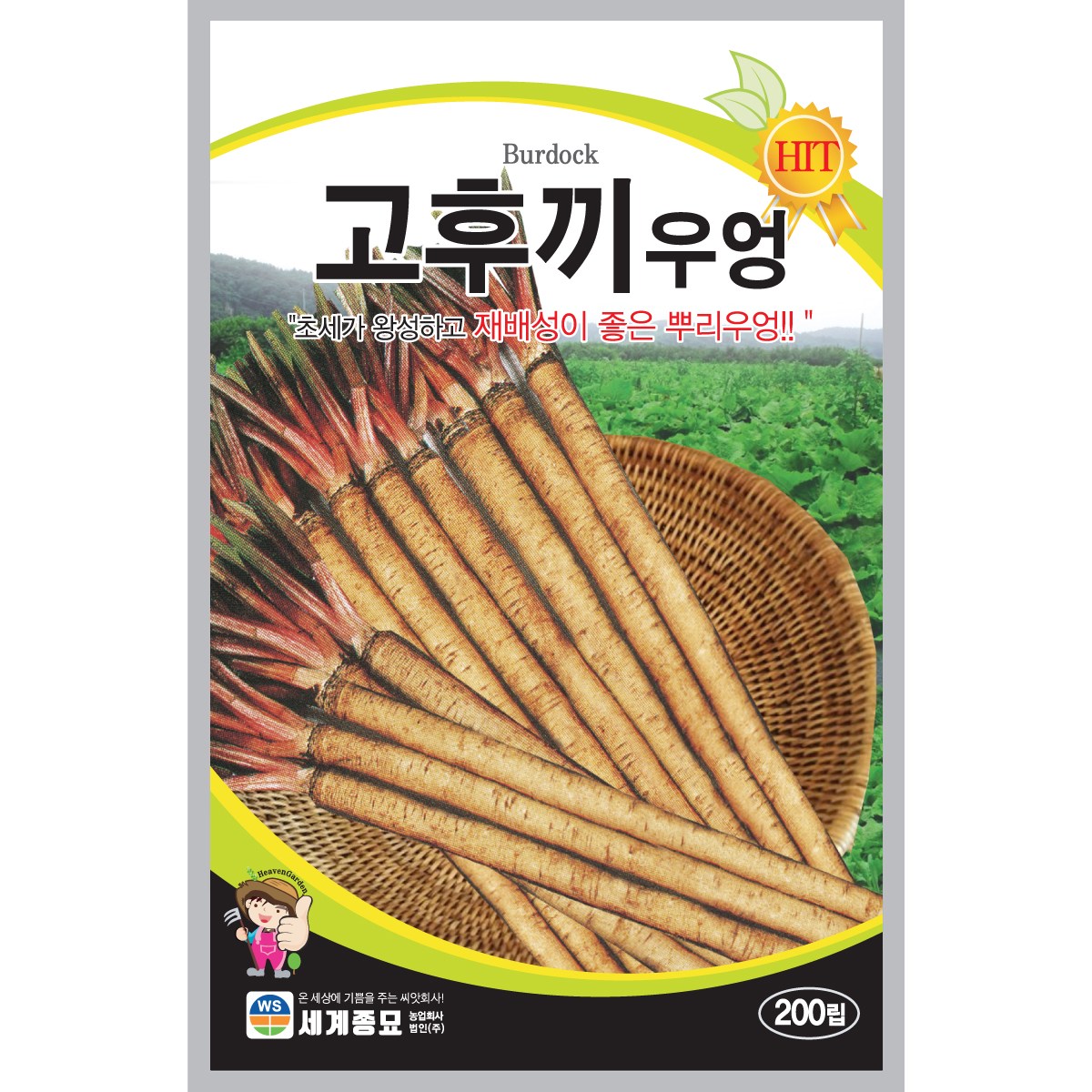 세계종묘 고후끼 우엉 씨앗 200립, 1개 3,970원