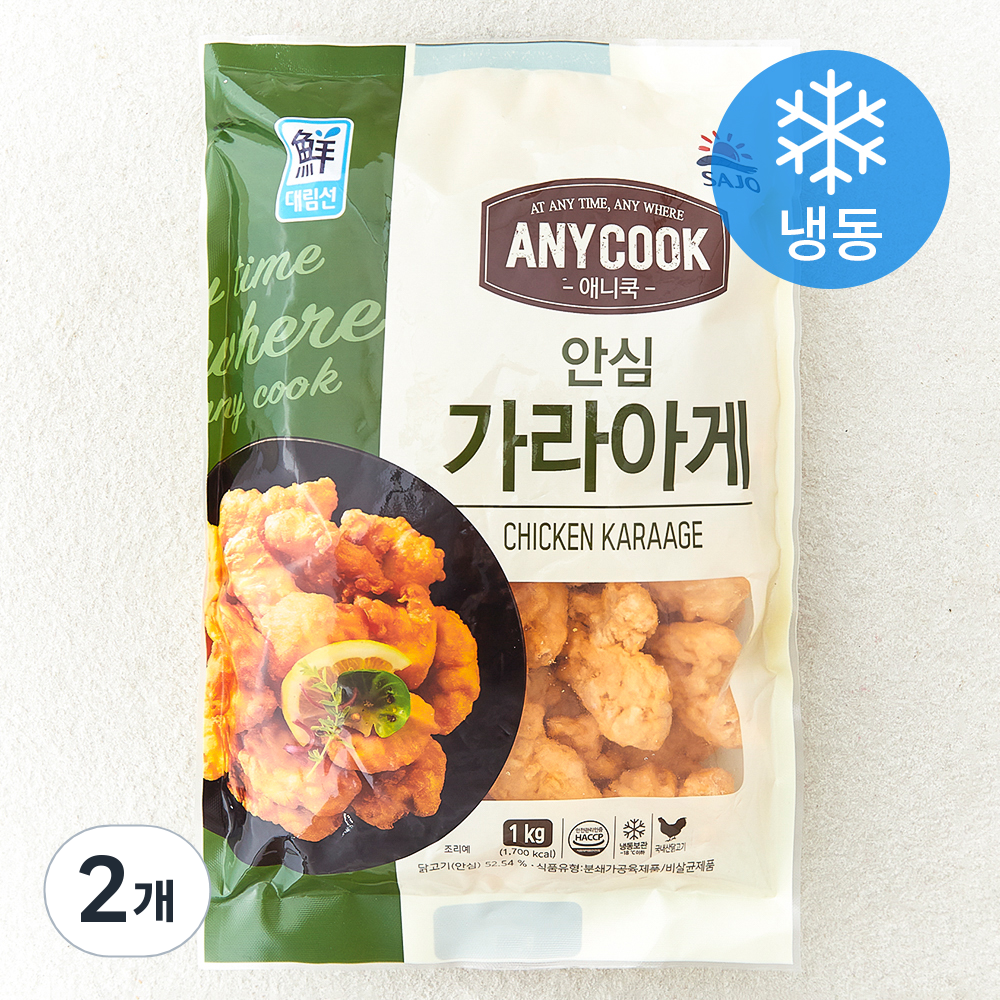 [로켓프레시] 대림선 애니쿡 안심 가라아게 (냉동), 1kg, 2개 20,100원