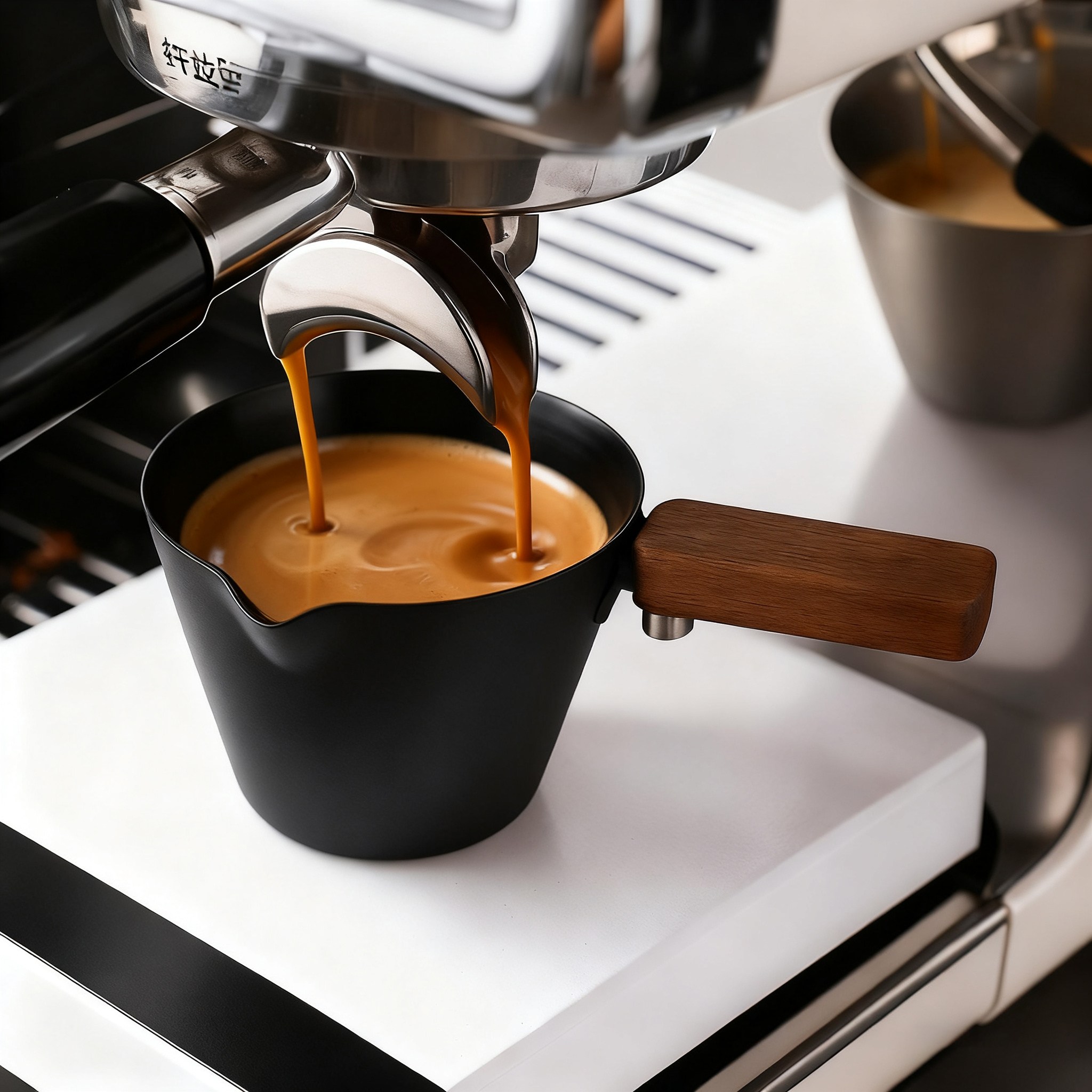 FATTYS 우드 핸들 스텐 에스프레소 샷잔, 블랙, 1개 12,400원