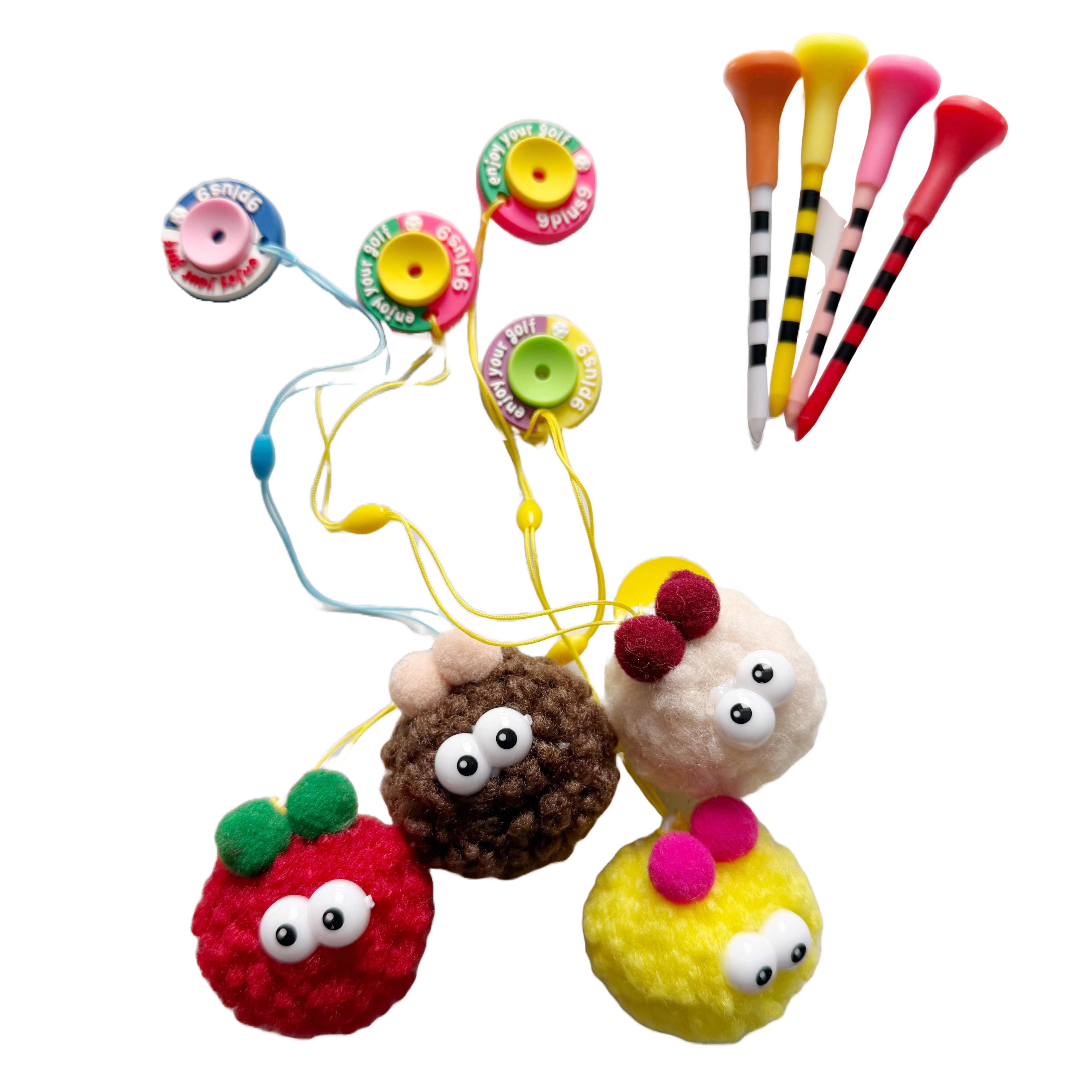 골프티걸이 뽀글이 인형 귀여운 악세사리 겨울 라운딩 필드용품 버디나비 골프선물 티꽂이, 6개, 뽀글이인형 18,800원