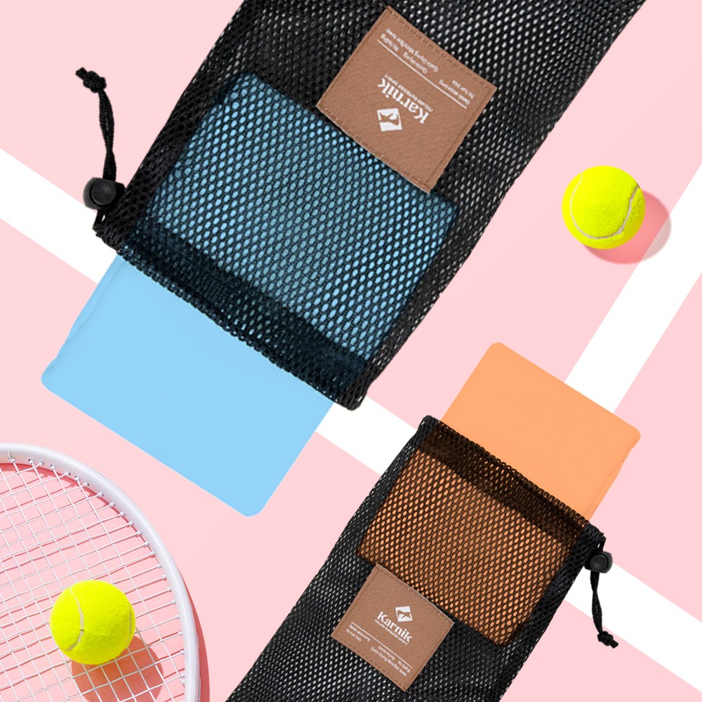 카르닉 건식 스포츠 타월 드라이 수건 타올 (+파우치 증정), 스카이(L90x40)+파우치포함, 1개 8,710원