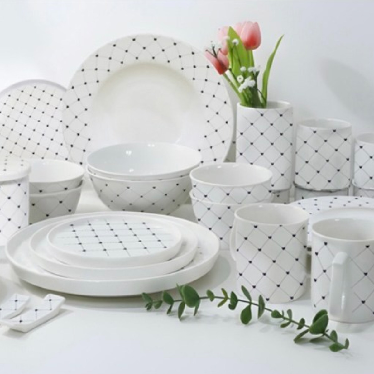 홍쇼핑 체크하트 (1인~4인) 홈세트 4인가족세트 식기 세트 집들이 선물 이사선물 그릇세트 240,000원