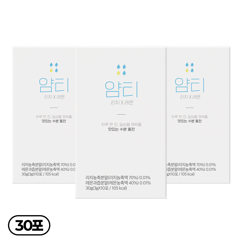 얌티 수분충전 리치 레몬, 3g, 3박스, 10개입 24,700원