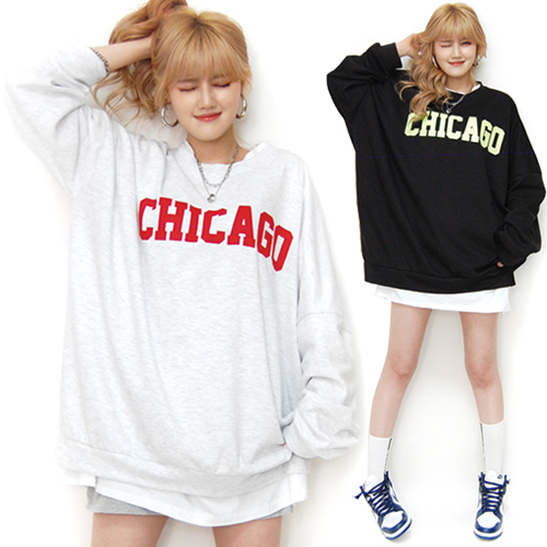 통통마녀 ] 시카고 맨투맨 5컬러 4XL / 남여공용 / 오버사이즈 [ 기모 포함 판매 ] 19,700원