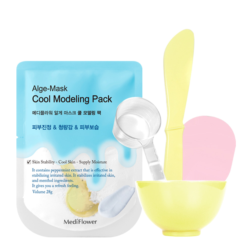 메디플라워 일회용 모델링팩 쿨 28g + 팩도구 4종세트 5,900원