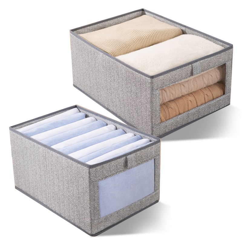 레디박스 고급 접이식 패브릭 통풍 옷정리함 리빙박스 2종, 1세트, 그레이 9,900원