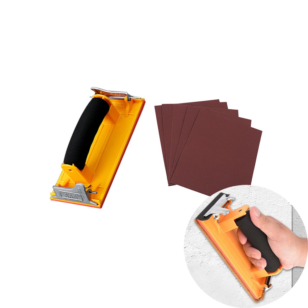 아띠꼴로 핸드 샌딩기 사포 수동 샌더기 밀대 빼빠, 핸드샌딩기1개+종이사포18장, 1개 7,900원