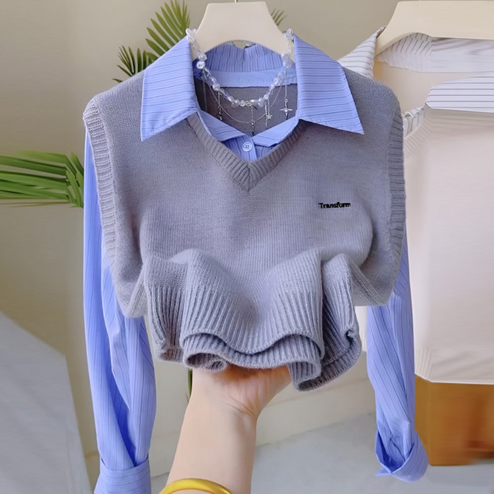 Vezri 여성용 니트 프린팅 가디건 봄가을신상 레이어드 스타일 베이직 캐주얼 상의 W66 20,560원