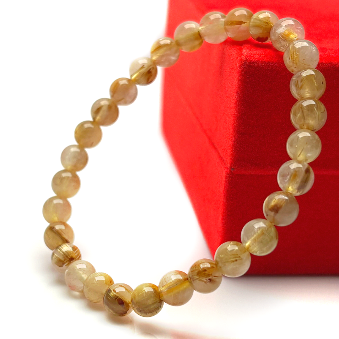 오지끄 O.JIK 침수정 천연 원석 금침 수정 7A 블론드 재물운 팔찌, 현재가 82,000원