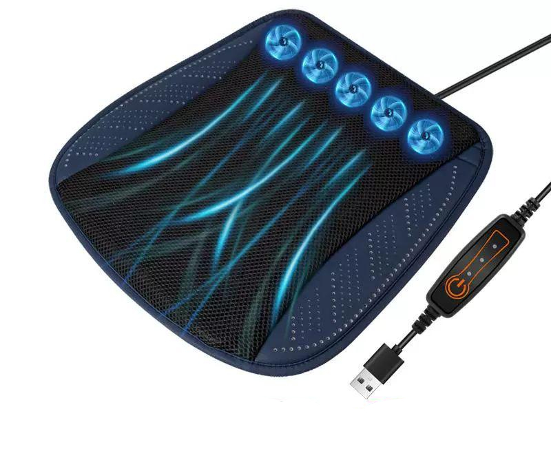 자동차 통풍 시트 냉풍 커버 usb 좌석 차량 쿠션 블랙 USB 5팬 16,600원
