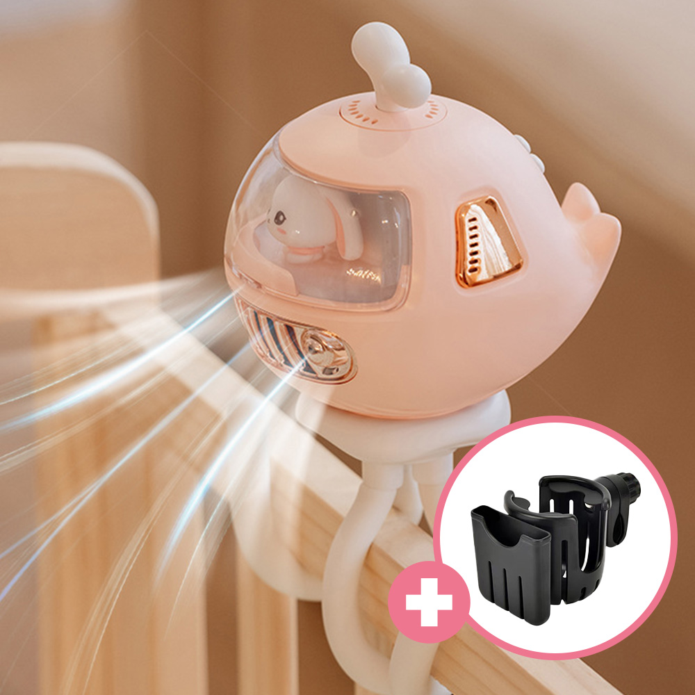 브로키 고래 유모차 선풍기 문어발 휴대용 날개없는 어린이 손풍기 모기퇴치기능 21,900원