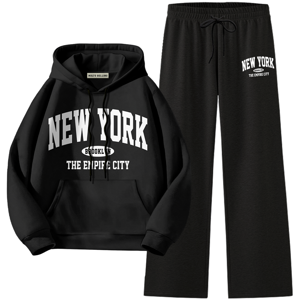 몰토벨리노 기모 ST 뉴욕엠파이어시티 스탠다드핏 후드티 일자팬츠 상하세트 59,900원