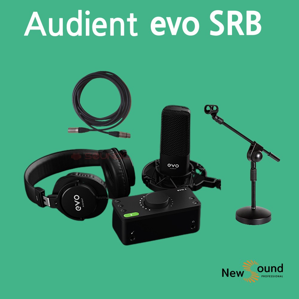 [오디언트 패키지 팝필터 증정] Audient EVO4 +헤드폰+쇼크마운트+케이블 Set / EVO SRB 레코딩 패키지 388,000원