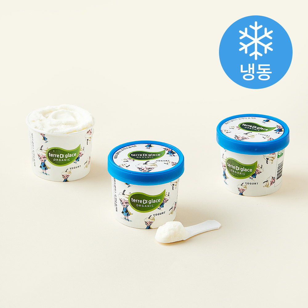 [로켓프레시] 떼르드글라스 유기농 인증 컵 아이스크림 요거트 (냉동), 90ml, 1개입, 3개 15,000원