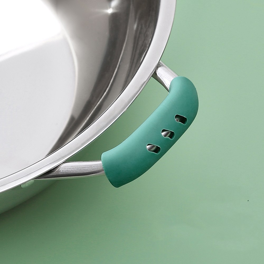 미즈코스 2P 라면 냄비 실리콘 손잡이 내열 전자레인지용 오븐 집게, 그린, 5세트 4,900원