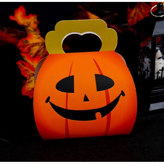 할로윈 호박 손잡이 종이 파티 구디백 답례품 포장 단체 어린이집 유치원, 20매 9,800원