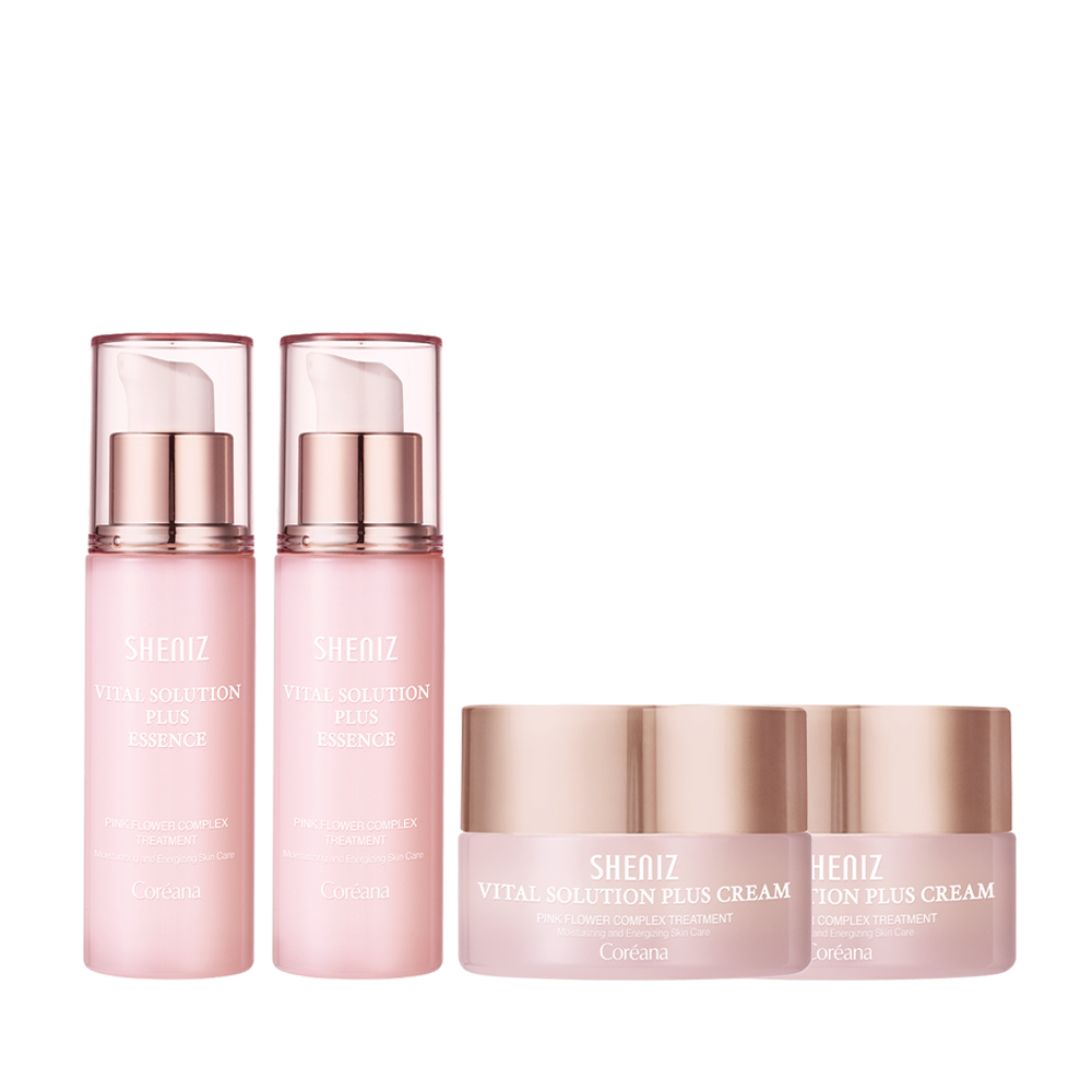 [탄력강화 에센스+크림] 코리아나 쉬니즈 바이탈 솔루션 플러스 탄력강화 에센스 55mlX2개 + 크림 50mlX2개 42,900원