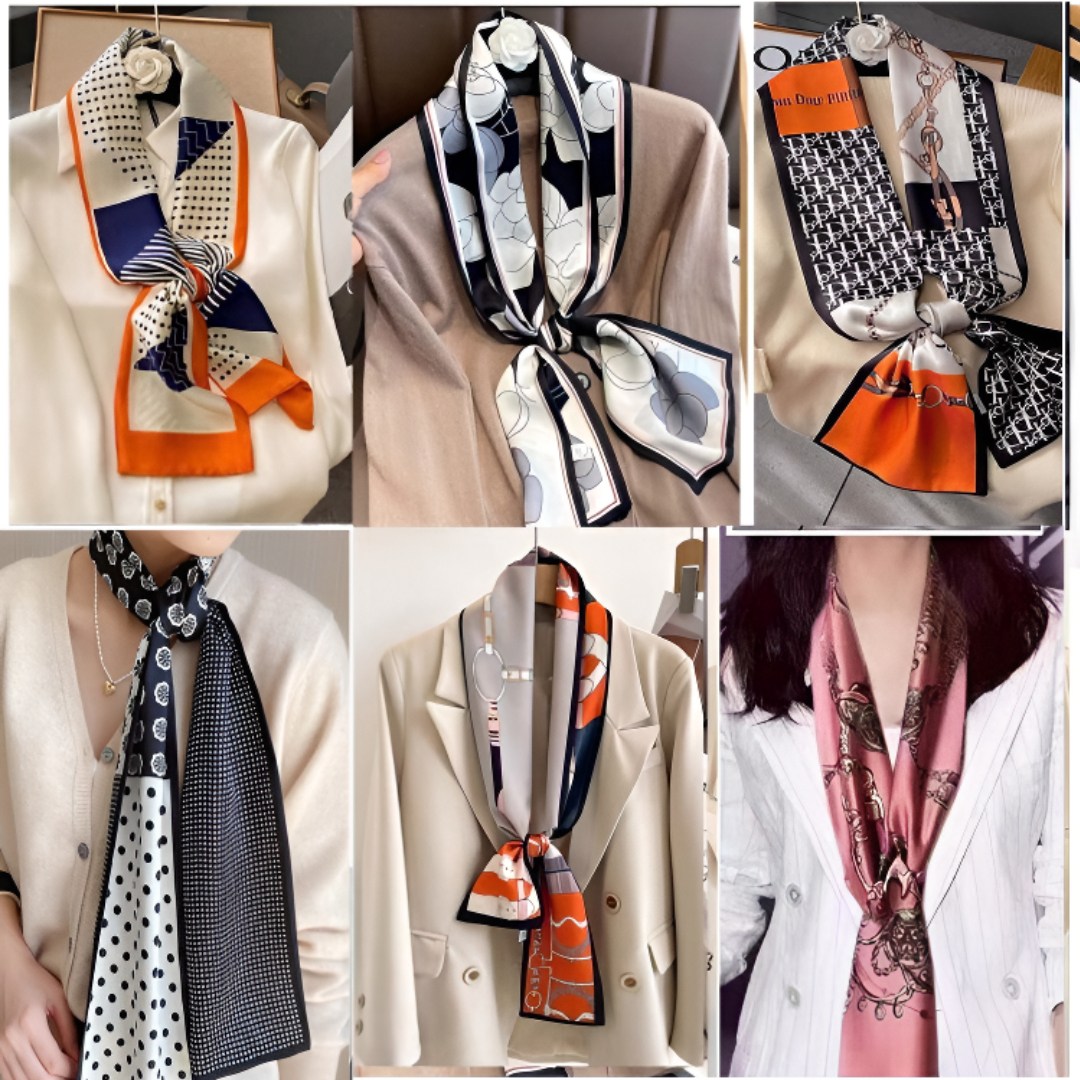 [나무처럼] 실크 롱 슬림 타이 여성 남성 스카프 머플러 14,700원