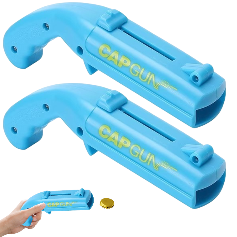 캡건 병따개 캡 발사기 맥주 병뚜껑 건 파티 오프너, 2개, 파란색 14,930원