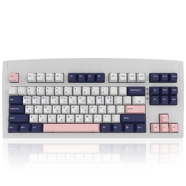 큐센 DT35 87 PBT V1 게이밍 기계식 키보드 화이트 민트축 44,900원