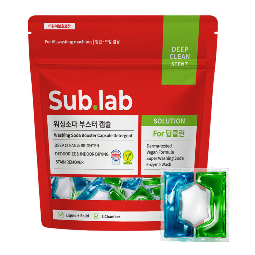 자우버 서브랩 워싱소다 부스터 캡슐세제, 30개입, 1개 14,900원