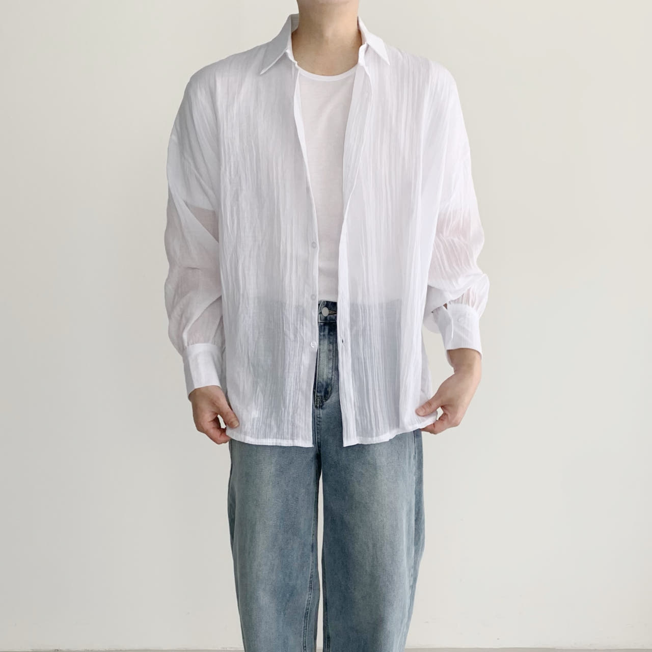 남자 린넨 셔츠 오버핏 거즈 남자 여름 남방 20,300원