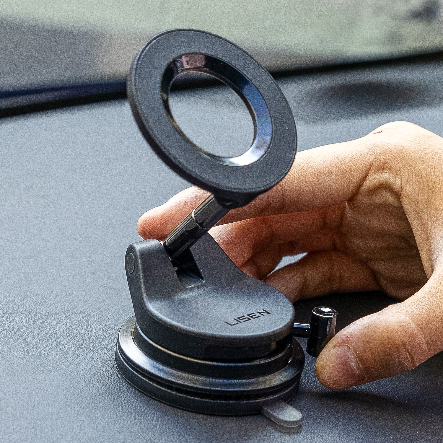 Lisen 이지스냅 차량용 진공흡착식 대시보드 맥세이프 거치대 21,450원