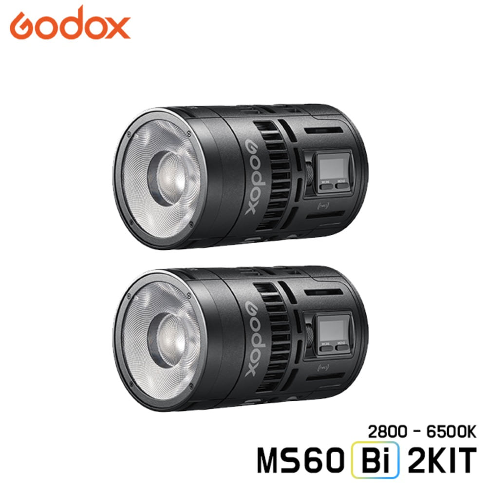 GODOX 고독스 MS60Bi 2KIT / 2라이트 키트 바이컬러 2800-6500K 미니 조명 사진 유튜브 영상 제풀촬영 지속광 개인방송 1,750,000원
