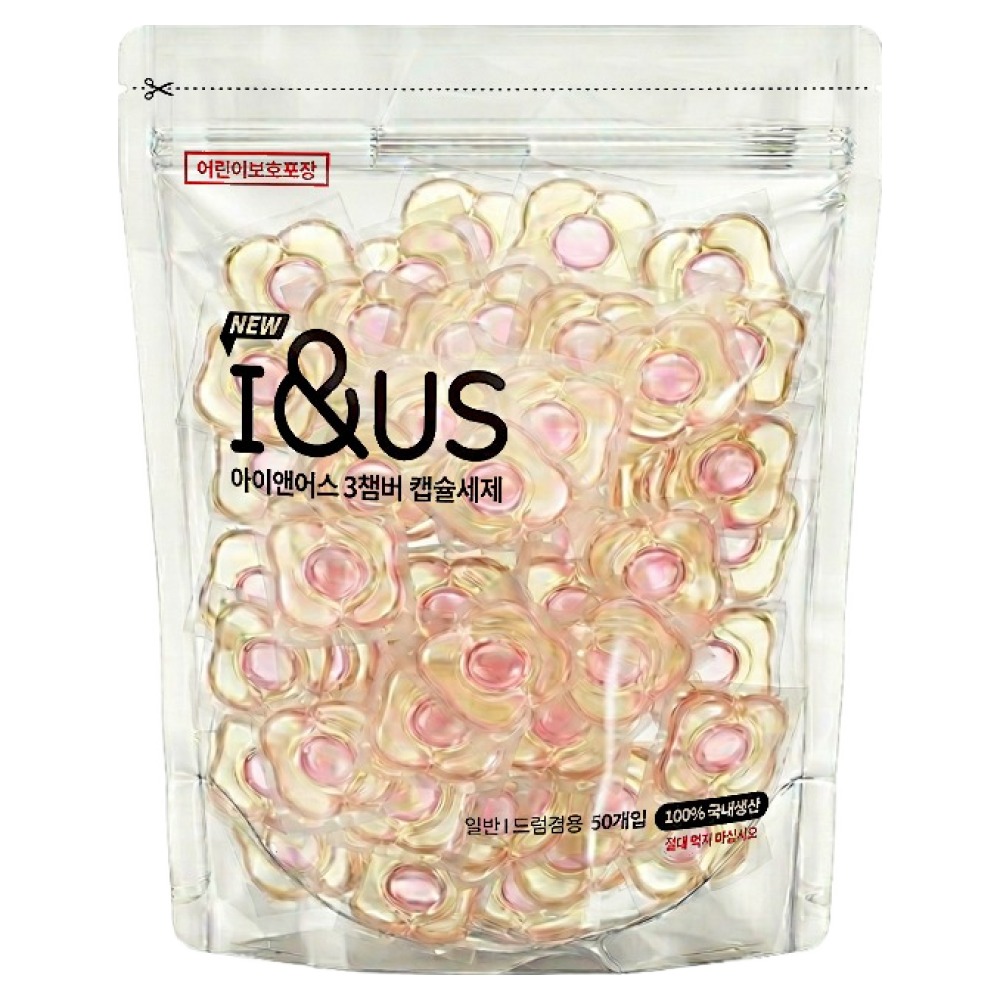 아이앤어스 New 3챔버 청소왕 캡슐 세탁세제 14g, 1개, 50개입 15,900원