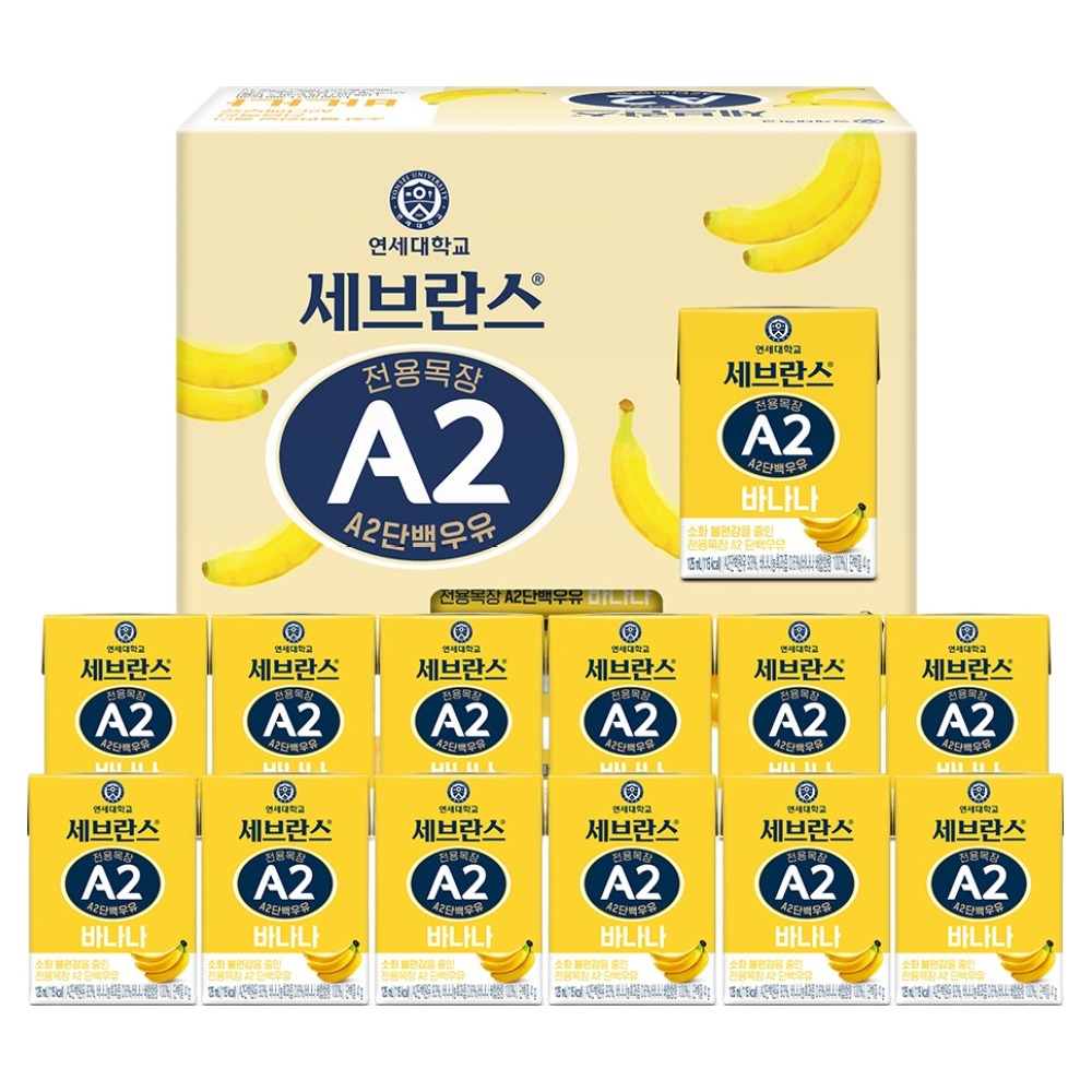 세브란스에이투 전용목장 단백우유 바나나, 125ml, 12개 10,950원