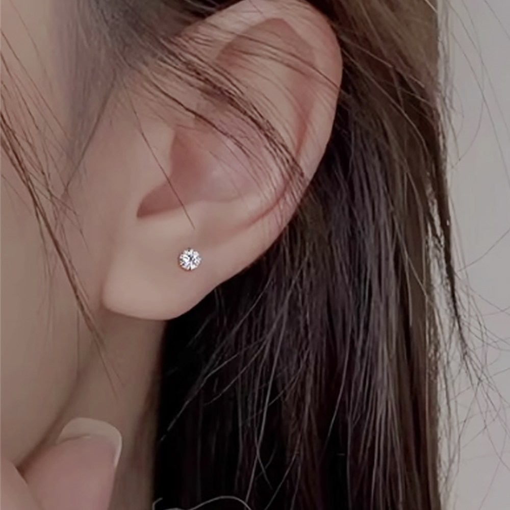 1+1 순은 3mm 큐빅 귀걸이 민감성 알러지방지 데일리 기본 귀걸이 15,900원